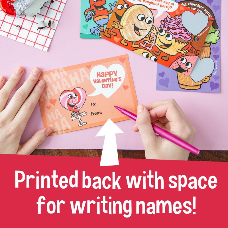 Peaceable Kingdom Valentines Cards for Kids Classroom, Set of 28 Valentines Day Gifts - Scratch off Jokes - Image 5